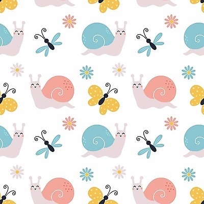 EPS 해외이미지 무료이미지 꽃 나비 패턴 일러스트 사람없음 잠자리 달팽이관 해외202310 해외일러스트 식물 곤충 무늬 파일형식 벡터 무료콘텐츠