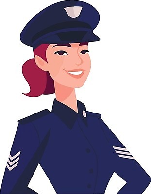 EPS 해외이미지 여자 일러스트 한명 상반신 성인 여경 성인여자한명만 해외202310 해외일러스트 1 사람 경찰 여자한명만 성인여자만 파일형식 벡터