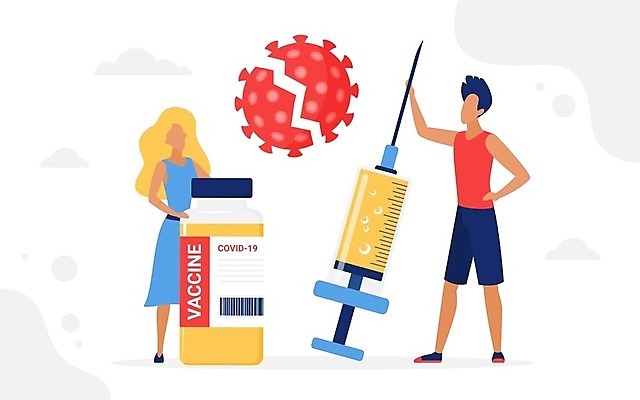 EPS 해외이미지 전신 여자 남자 일러스트 건강 주사기 들기 성인 두명 바이러스 보호 물약 성인만 코로나바이러스 해외202310 해외일러스트 컨셉 의료기기 모션 사람 약 파일형식 벡터