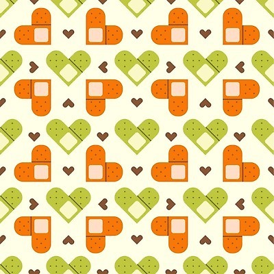 EPS 해외이미지 디자인 패턴 일러스트 의학 건강 사람없음 하트 반창고 해외202310 해외일러스트 모양 무늬 의료용품 파일형식 벡터