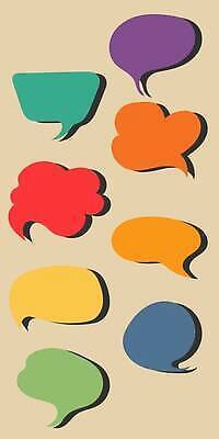 EPS 해외이미지 말풍선 스티커 일러스트 사람없음 컬러풀 엘리먼트 해외202310 해외일러스트 컬러 파일형식 벡터