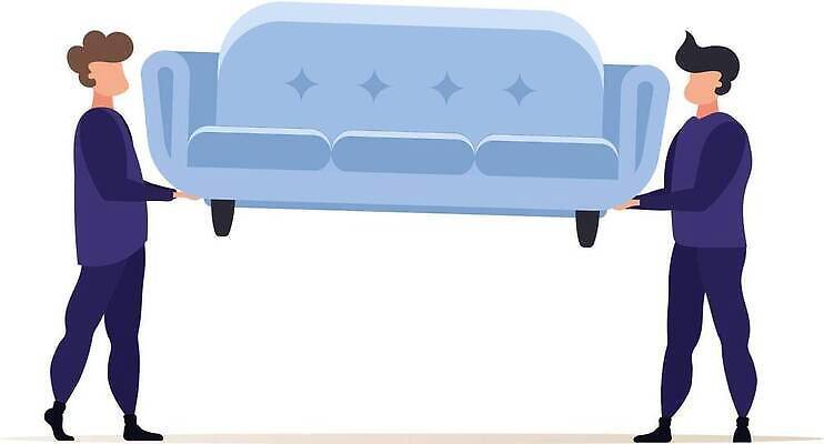 EPS 해외이미지 전신 남자 가구 일러스트 들기 성인 두명 소파 운반 이사 성인남자만 해외202310 해외일러스트 생활용품 의자 모션 사람 남자만 성인만 파일형식 벡터