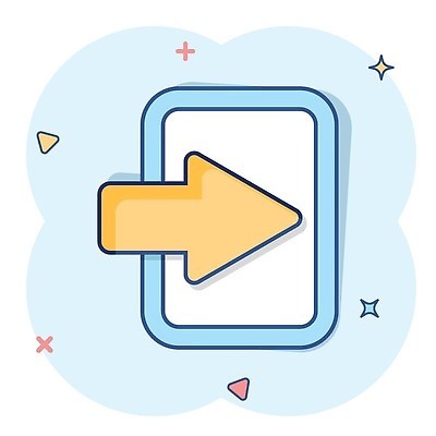 EPS 해외이미지 화살표 일러스트 사람없음 파란색 문 심볼 심플 코믹 비상구 해외202310 해외일러스트 컬러 파일형식 벡터