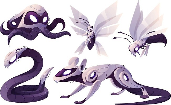 EPS 해외이미지 동물 캐릭터 디자인 과학 나비 곤충 백그라운드 일러스트 미래 기술 미술 반려동물 세트 장난감 금속 기계 흰색 뱀 말벌 수증기 쥐 만화 사이버 로봇 전자 문어 정비공 고립 몬스터 인공 지능 펑크 벡터 해외202310 해외일러스트 일러캐릭터 컬러 컨셉 파충류 재질 문화예술 연체동물 수중동물 기술자 벌_곤충 설치류 파일형식