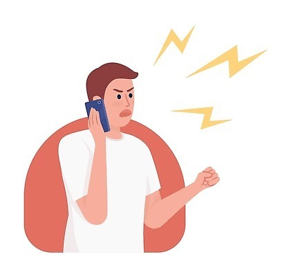 EPS 해외이미지 남자 일러스트 한명 들기 성인 외침 주먹 분노 통화 갈등 번개모양 성인남자한명만 해외202310 해외일러스트 모양 1 감정 모션 사람 소리 번개 남자한명만 성인남자만 파일형식 벡터