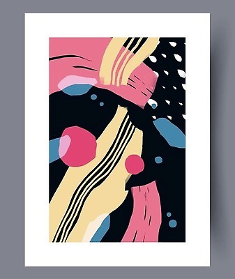 EPS 해외이미지 모양 포스터 일러스트 추상 미술 사람없음 페인트 점 그림 기하학 해외202310 해외일러스트 무늬 문화예술 파일형식 벡터