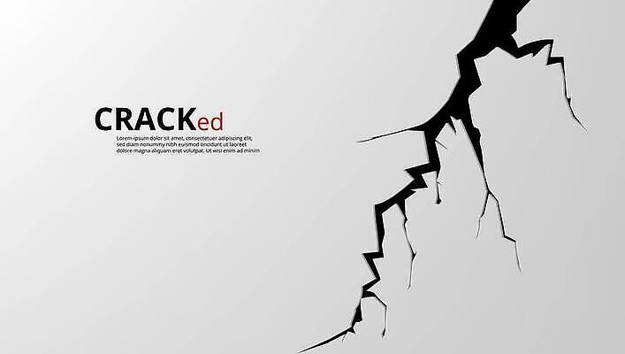 EPS 해외이미지 디자인 벽 백그라운드 컨셉 일러스트 벽지 3D 검은색 손상 바위 구멍 균열 충돌 찌그러짐 깨짐 단절 위기 재앙 주목 지진 콘크리트 벡터 해외202310 해외일러스트 컬러 모션 돌_바위 자연재해 디지털합성 파일형식