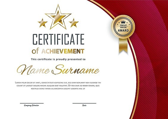 EPS 해외이미지 템플릿 별 일러스트 추상 경사 빨간색 공백 우승 황금 플랫 졸업장 기하학 대회 승자 증명서 벡터 해외202310 해외일러스트 자연요소 컬러 무늬 졸업 최고 파일형식