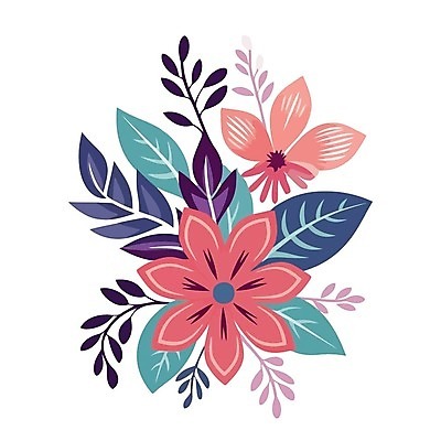 EPS 해외이미지 꽃 잎 꽃무늬 일러스트 사람없음 흰배경 해외202310 해외일러스트 식물 백그라운드 무늬 흰색 파일형식 벡터