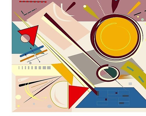 EPS 해외이미지 모양 템플릿 디자인 선 백그라운드 일러스트 추상 미래 미술 그래픽 빨간색 초록색 컬러풀 우주 디지털 희망 화가 기하학 구성 스타일 벡터 해외202310 해외일러스트 직업 감정 컬러 컨셉 무늬 문화예술 파일형식