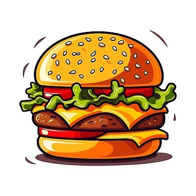 EPS 해외이미지 무료이미지 일러스트 햄버거 해외202310 해외일러스트 패스트푸드 파일형식 벡터 무료콘텐츠