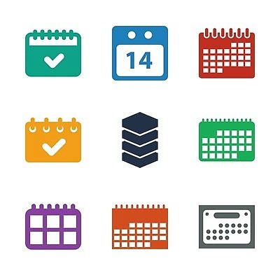 EPS 해외이미지 일러스트 사람없음 컬러풀 달력 날짜 심볼 해외202310 해외일러스트 컬러 파일형식 벡터