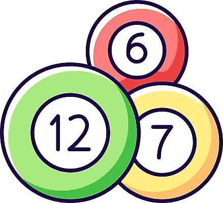 EPS 해외이미지 일러스트 공 사람없음 로또 복권 해외202310 해외일러스트 파일형식 벡터