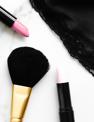 포토 JPG 해외이미지 백그라운드 사람없음 립스틱 고급 대리석 메이크업브러쉬 해외202310 해외포토 컨셉 재료 화장품 붓 파일형식