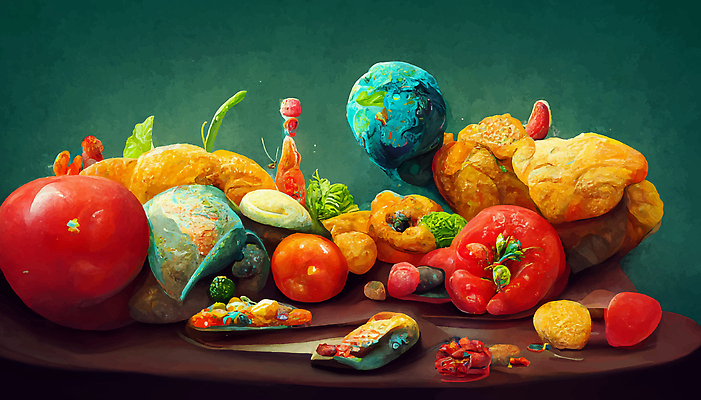 JPG 해외이미지 지구 음식 과일 일러스트 식탁 요리 사람없음 축제 해외202310 해외일러스트 탁자 파일형식