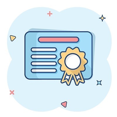 EPS 해외이미지 일러스트 사람없음 파란색 메달 심볼 심플 코믹 증서 해외202310 해외일러스트 컬러 상_상패 파일형식 벡터