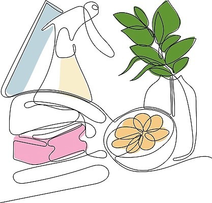 EPS 해외이미지 잎 라인일러스트 일러스트 사람없음 청소 세제 친환경제품 해외202310 해외일러스트 식물 친환경 파일형식 벡터