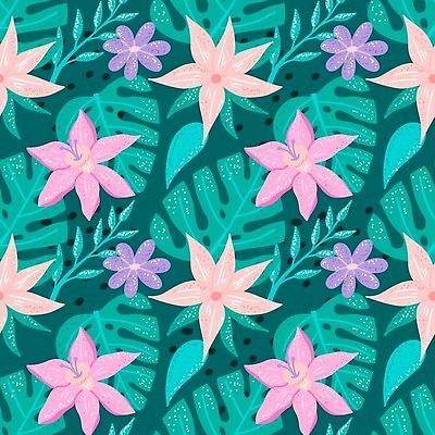 EPS 해외이미지 식물 디자인 꽃 분홍색 컬러 백그라운드 잎 꽃무늬 패턴 일러스트 자연 벽지 추상 손바닥 미술 장식 초록색 컬러풀 뷰티 유행 정원 봄 수확 벚꽃 직물 인쇄 작음 민트 그림 질감 복고 하와이 이국적 하와이인 벡터 반복 해외202310 해외일러스트 외국인 손 계절 무늬 농업 문화예술 미국 크기 허브 생태계 파일형식