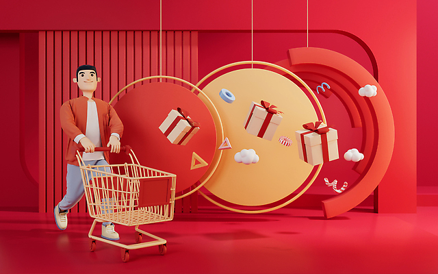 포토 1 컬러 모션 선물 사람 쇼핑 상자 카트 디지털합성 파일형식 무료콘텐츠 잡기 쇼핑카 선물상자 한명 남자 해외202310 사람없음 JPG 해외이미지 3D 빨간색 해외포토 무료이미지