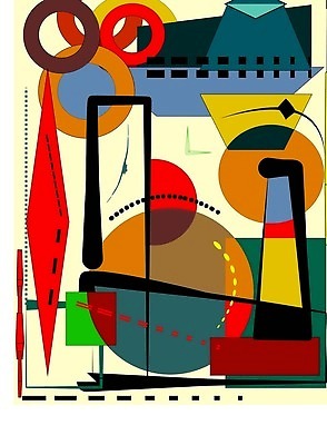 EPS 해외이미지 모양 디자인 선 컬러 백그라운드 패턴 일러스트 추상 미술 장식 초록색 파란색 컬러풀 노란색 기하학 구성 스타일 벡터 해외202310 해외일러스트 무늬 문화예술 파일형식