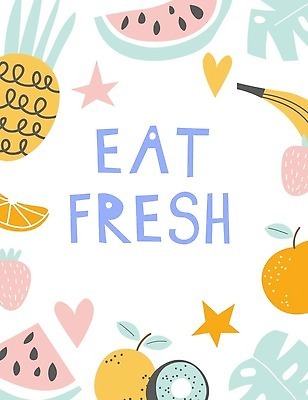 EPS 해외이미지 오렌지 일러스트 식재료 딸기 수박 바나나 키위 사람없음 파인애플 유기농 몬스테라 파스텔톤 해외202310 해외일러스트 식물 웰빙 컬러 과일 열대과일 파일형식 벡터