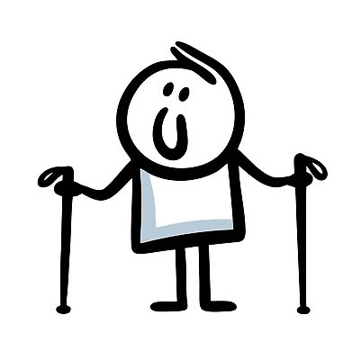 EPS 해외이미지 전신 캐릭터 남자 행복 일러스트 지팡이 한명 들기 성인 심플 성인남자한명만 해외202310 해외일러스트 일러캐릭터 1 감정 모션 사람 남자한명만 성인남자만 파일형식 벡터