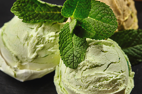 포토 JPG 해외이미지 검은배경 아이스크림 사람없음 달콤 허브 아이스크림콘 와플 해외202310 해외포토 식물 백그라운드 디저트 검은색 맛 콘 파일형식