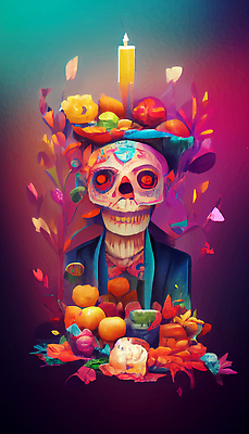 포토 JPG 해외이미지 전통 문화 컬러 벽지 멕시코 미술 사람없음 컬러풀 죽음 제단 해골모형 해외202310 해외포토 북아메리카 문화예술 모형 파일형식