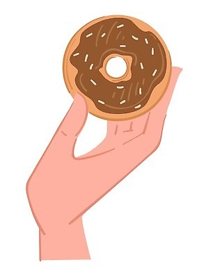 EPS 해외이미지 손 일러스트 들기 신체부위 도넛 달콤 엘리먼트 해외202310 해외일러스트 모션 디저트 사람 맛 파일형식 벡터