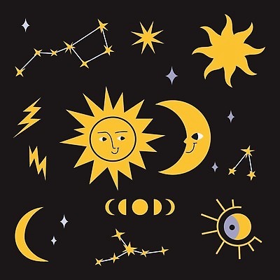 EPS 해외이미지 캐릭터 디자인 별 얼굴 어린이 일러스트 하늘 세트 태양 유행 우주 수확 달 플랫 낙서 야간 초승달 신비 시원함 만화 심볼 복고 심플 은하계 손그림 점성술 천문학 마법 단계 스칸디나비아 힙스터 벡터 해외202310 해외일러스트 일러캐릭터 자연요소 교육 패션 컨셉 농업 사람 신체부위 파일형식