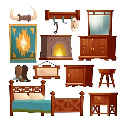 EPS 해외이미지 캐릭터 디자인 가구 백그라운드 일러스트 탁자 아파트 주택 뿔 부츠 실내 내부 목재 세트 미국 목장 카펫 침실 거울 방 사막 수확 흰색 시골 침대 잠 소 플랫 카우보이 옷걸이 만화 오브젝트 그림 벽난로 황소 복고 고립 서쪽 텍사스 벡터 해외202310 해외일러스트 일러캐릭터 나무 컬러 생활용품 신발 북아메리카 농업 재료 포유류 건물 방향 파일형식