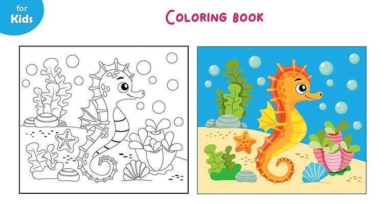 EPS 해외이미지 동물 캐릭터 디자인 교육 야생동물 어린이 바다 컬러 백그라운드 일러스트 어류 미술 그래픽 책 물 컬러풀 장난감 검은색 바닷속 수중 수영 페인트 유치원 게임 흰색 작음 만화 그림 날카로움 윤곽 페이지 수족관 해마 고립 색칠공부 해외202310 해외일러스트 일러캐릭터 자연요소 놀이 문화예술 사람 학습 바다동물 수중동물 수상스포츠 색칠 크기 파일형식 벡터