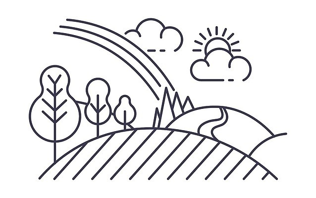 EPS 해외이미지 주간 식물 구름 계절 선 밭 농업 일러스트 자연 아침 산 안테나 파노라마 풍경 야외 가로 여름 농작물 태양 농장 농경지 환경 계곡 봄 수확 성장 전원 시골 플랫 땅 언덕 유기농 장면 내추럴 밭일 생태학 호밀 스타일 벡터 해외202310 해외일러스트 자연요소 웰빙 교육 산업 통신 곡류 촬영기법 전기에너지 생태계 파일형식