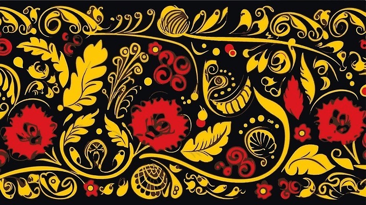 EPS 해외이미지 모양 템플릿 전통 디자인 문화 백그라운드 꽃무늬 패턴 곡선 일러스트 벽지 추상 미술 여러명 장식 컬러풀 노란색 골동품 화려 황금 클래식 그림 질감 러시아인 민화 엘리먼트 옛날 전국 스타일 벡터 반복 해외202310 해외일러스트 서양인 꽃 선 컬러 다수 컨셉 무늬 문화예술 사람 파일형식