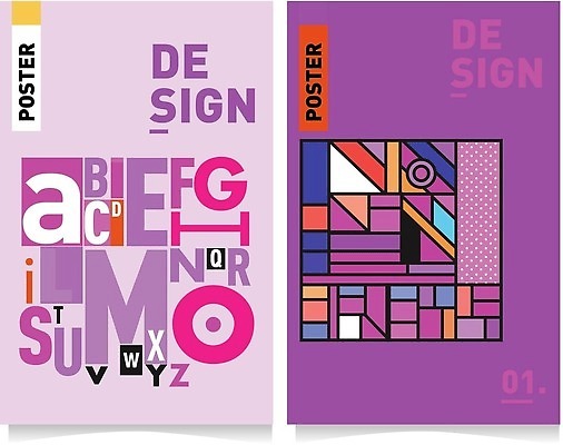 EPS 해외이미지 도형 알파벳 포스터 백그라운드 일러스트 추상 타이포그라피 사람없음 보라색 화려 해외202310 해외일러스트 문자 영어 컬러 컨셉 무늬 파일형식 벡터