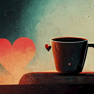 JPG 해외이미지 커피 일러스트 사람없음 카페 하트 빈티지 커피잔 그림 복고 해외202310 해외일러스트 모양 음료 컨셉 잔 상점 파일형식