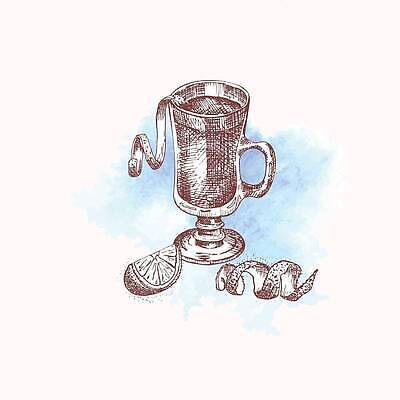 EPS 해외이미지 리본 오렌지 일러스트 사람없음 세트 빈티지 칵테일 스케치 메뉴 칵테일잔 손그림 해외202310 해외일러스트 컨셉 술잔 과일 주류 미술 파일형식 벡터