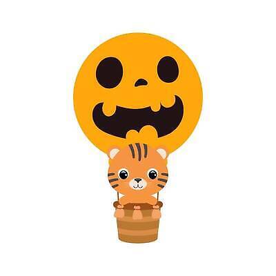EPS 해외이미지 동물캐릭터 일러스트 사람없음 귀여움 할로윈 열기구 호랑이 잭오랜턴 코스프레 해외202310 해외일러스트 일러캐릭터 동물 캐릭터 컨셉 포유류 항공교통 파일형식 벡터
