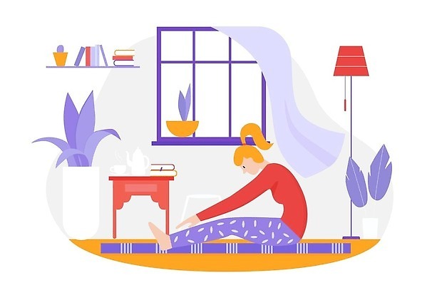 EPS 해외이미지 여자 화분 화초 일러스트 요가 창문 탁자 주전자 잔 건강 한명 성인 라이프 책 운동복 스트레칭 매트 스탠드 성인여자한명만 해외202310 해외일러스트 식물 1 식기 웰빙 옷 가구 주방용품 조명 사람 생활 운동 여자한명만 성인여자만 파일형식 벡터