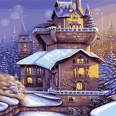 EPS 해외이미지 나무 겨울 일러스트 주택 사람없음 추위 눈 숲 대저택 해외202310 해외일러스트 자연요소 식물 계절 날씨 건물 파일형식 벡터