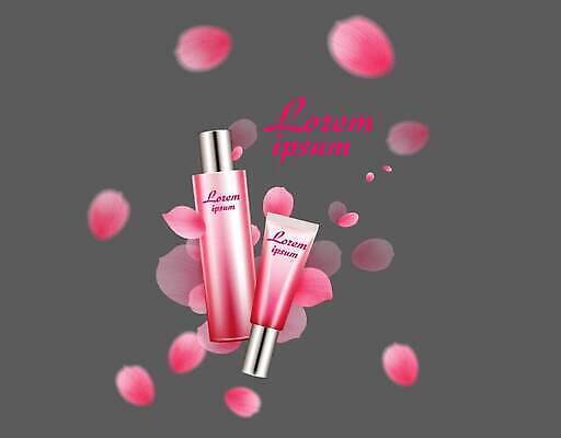 EPS 해외이미지 꽃잎 꽃 포스터 분홍색 꽃무늬 일러스트 포장 뷰티 장미 세일 화장품 액체 떨어짐 상품 컨테이너 크림 피부관리 부드러움 패키지 튜브 해외202310 해외일러스트 식물 산업 컬러 컨셉 무늬 감각 파일형식 벡터