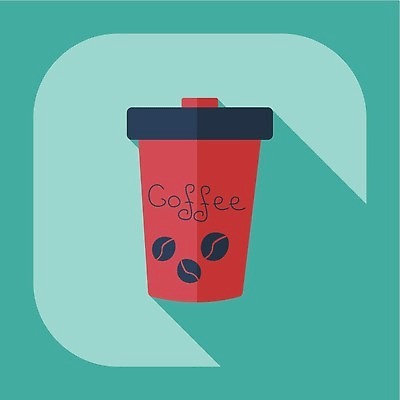 EPS 해외이미지 커피 일러스트 사람없음 빨간색 청록색 해외202310 해외일러스트 음료 컬러 파일형식 벡터