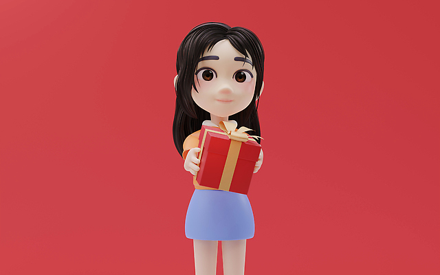 JPG 해외이미지 여자 한명 상반신 성인 빨간색 선물상자 3D 주기 성인여자한명만 해외202310 해외포토 포토 1 컬러 모션 선물 사람 상자 디지털합성 여자한명만 성인여자만 파일형식