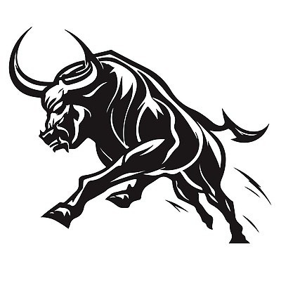 EPS 해외이미지 야생동물 선 일러스트 사람없음 검은색 심볼 황소 심플 해외202310 해외일러스트 동물 컬러 소 파일형식 벡터