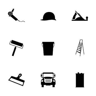 EPS 해외이미지 실루엣 산업 모래 일러스트 벽돌 노동자 세트 검은색 화물 도구 망치 엘리베이터 불도저 수집 삽 믹서 목수 기중기 사인 시멘트 짐차 건축업자 고립 콘크리트 벡터 해외202310 해외일러스트 직업 건축 컬러 자동차 촬영기법 운송업 공구 중장비 파일형식