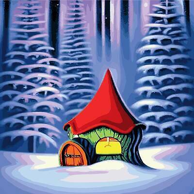 EPS 해외이미지 나무 겨울 일러스트 주택 사람없음 설원 추위 눈 숲 해외202310 해외일러스트 자연요소 식물 계절 날씨 눈_날씨 건물 파일형식 벡터