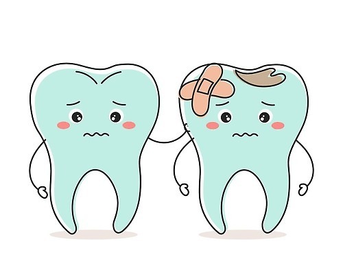 EPS 해외이미지 캐릭터 일러스트 표정 건강 사람없음 슬픔 반창고 치아 팔 충치 해외202310 해외일러스트 일러캐릭터 감정 신체부위 의료용품 소화기관 질병 파일형식 벡터