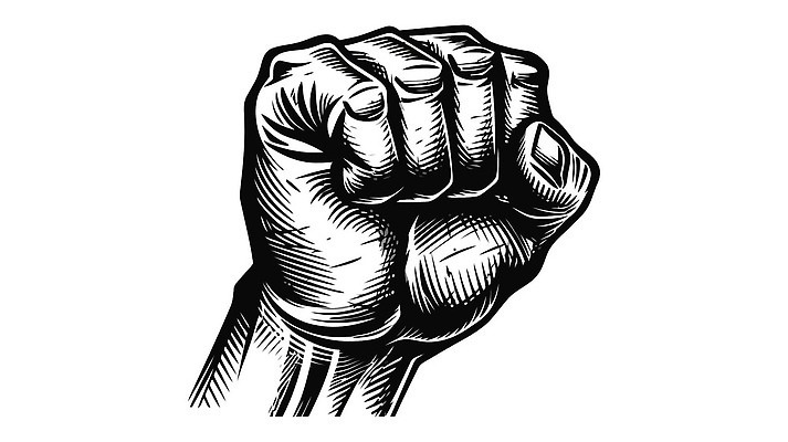 EPS 해외이미지 손 디자인 컨셉 일러스트 사람 검은색 힘 주먹 자유 분노 펀치 심볼 사인 싸움 오르기 팔 반항 혁명 공격적 필승 항의 벡터 해외202310 해외일러스트 감정 컬러 모션 신체부위 우승 파일형식