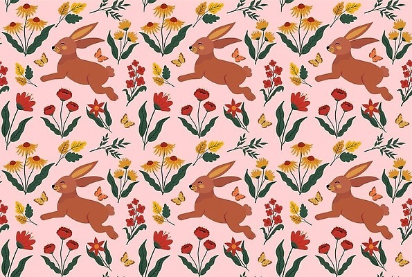 EPS 해외이미지 동물 디자인 계절 꽃 행복 종이 분홍색 백그라운드 잎 꽃무늬 패턴 일러스트 자연 벽지 휴가 미술 그래픽 장식 여름 유행 정원 봄 수확 흰색 아기 직물 토끼 낙서 인쇄 만화 천 그림 질감 부활절계란 엘리먼트 포장소품 벡터 반복 해외202310 해외일러스트 식물 감정 컬러 무늬 농업 포장 포유류 문화예술 부활절 사람 반려동물 계란 오브젝트 생태계 포장재료 파일형식