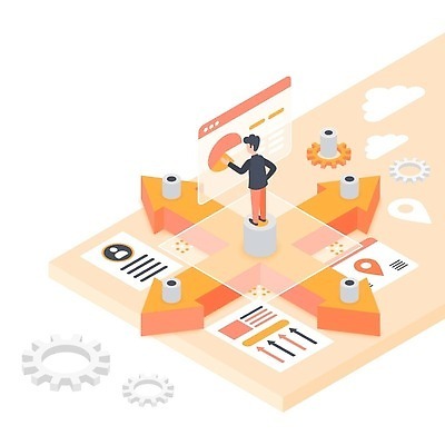 EPS 해외이미지 무료이미지 남자 화살표 일러스트 비즈니스 그래프 한명 성인 성장 목표 계획 톱니바퀴 비전 방법 해외202310 해외일러스트 1 컨셉 사람 파일형식 벡터